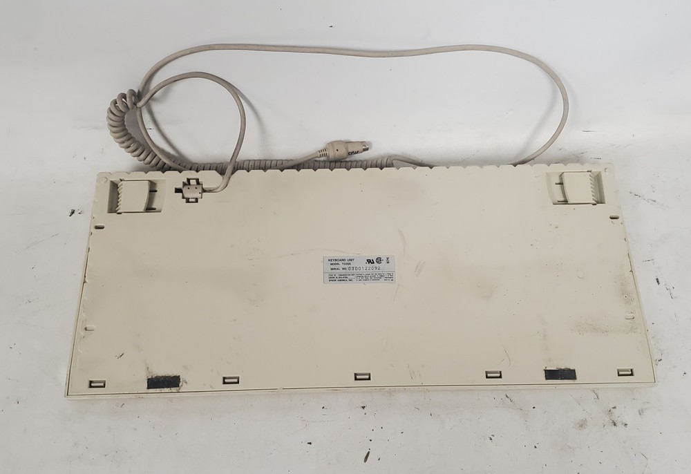 Vintage Epson T026A PS/2 Mechanical Computer Keyboard Missing Keycap