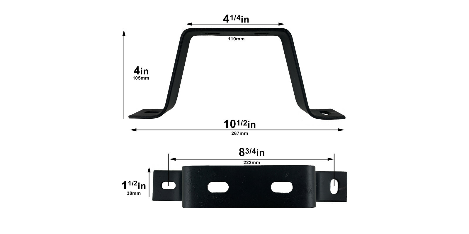 TV Antenna Mast Bracket 4" inch Standoff W Style Wall Mount Easy Up HEAVY DUTY