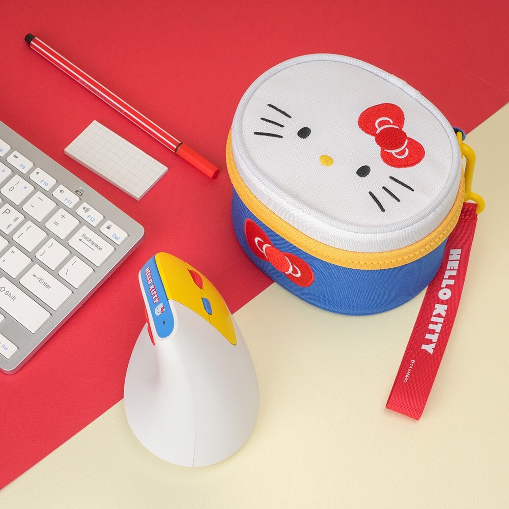 Sanrio Hello Kitty Vertical Mouse Wireless Silent Ergonomic Vertical Mouse+Pouch