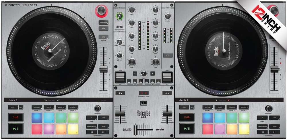 Hercules DJcontrol Inpulse T7 Skin - Brushed Silver