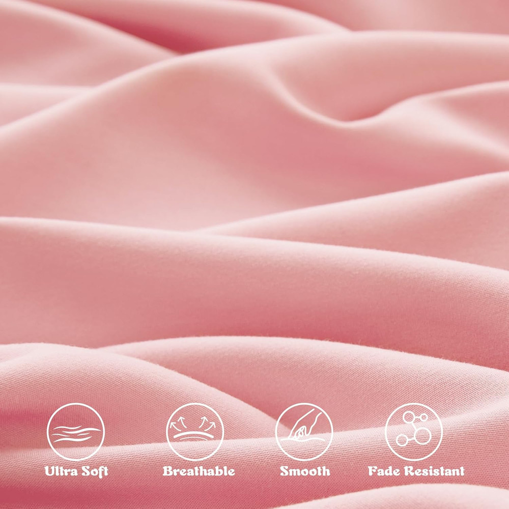 3 Piece Toddler Sheet Set Microfiber, Includes a Flat Sheet, a Fitted Sheet and