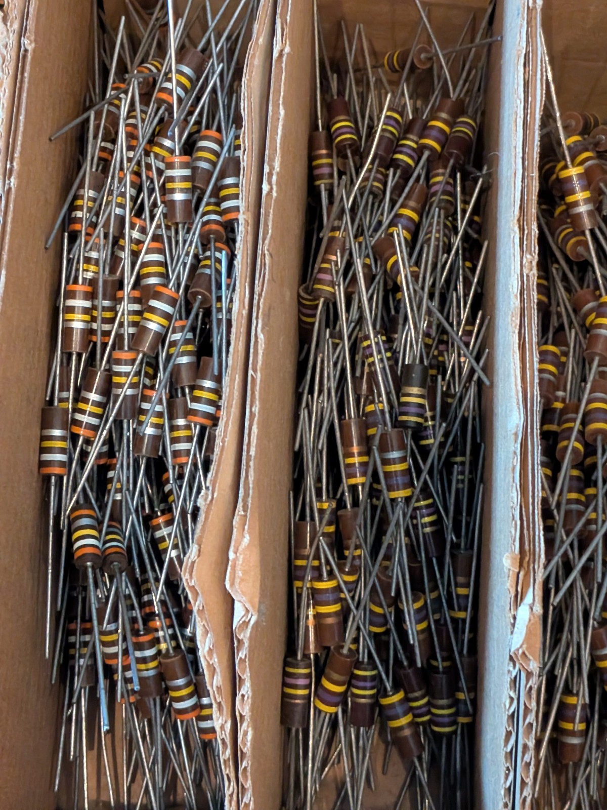 Lot of 20x 1 watt carbon comp resistors - you pick the values - NO 1k, 10k. 1M !