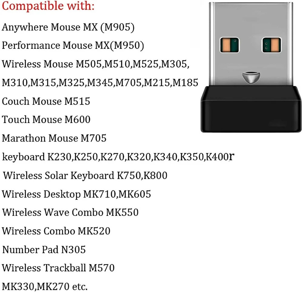 Logitech Wireless Unifying USB Receiver Dongle for Keyboard & Mice