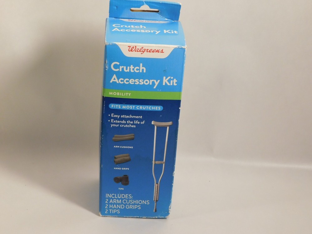 Walgreens Crutch Accessory Kit Gray New in Pkg.