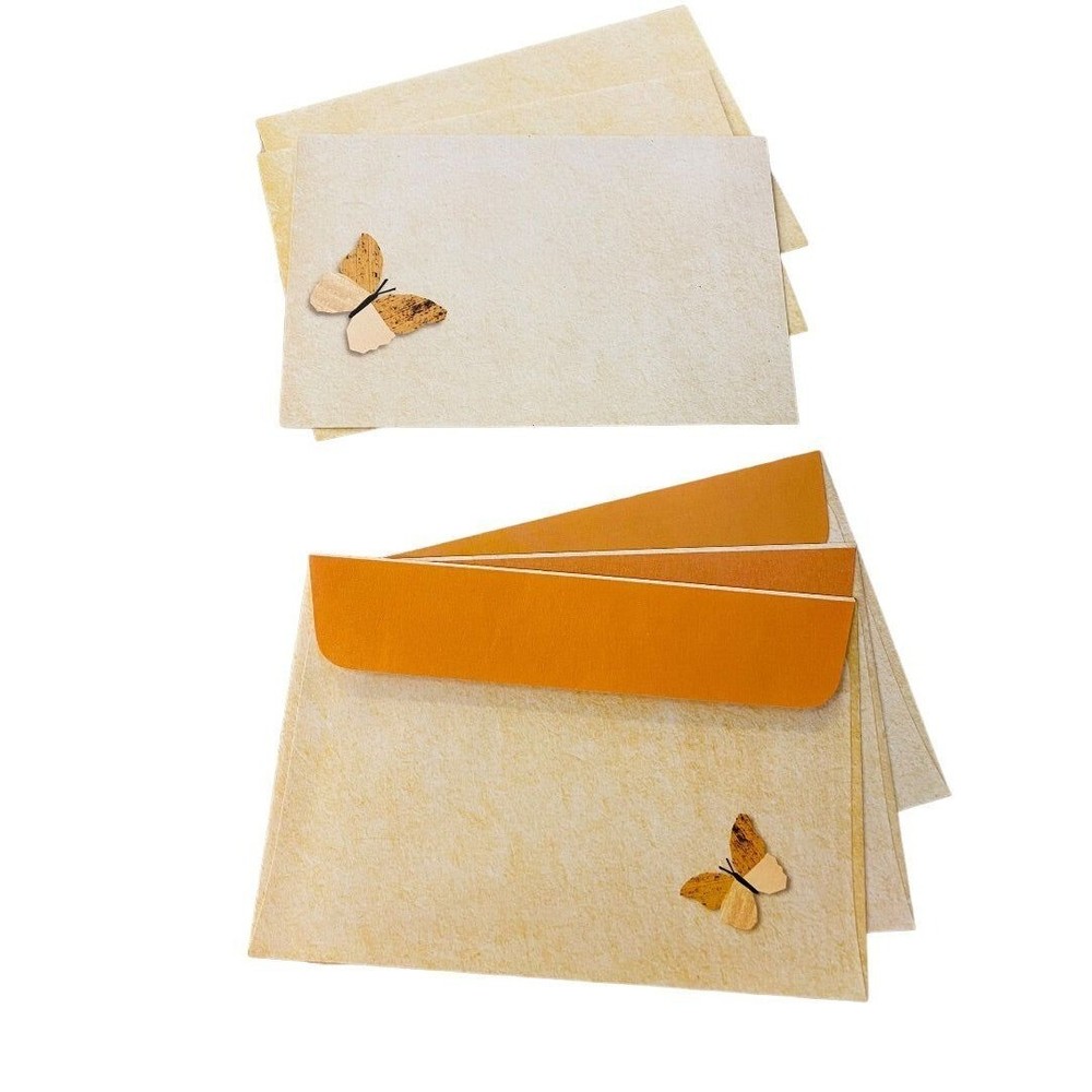 12 New Blank Inside Notecard and Envelope 6" x4" 2 Different Patterns