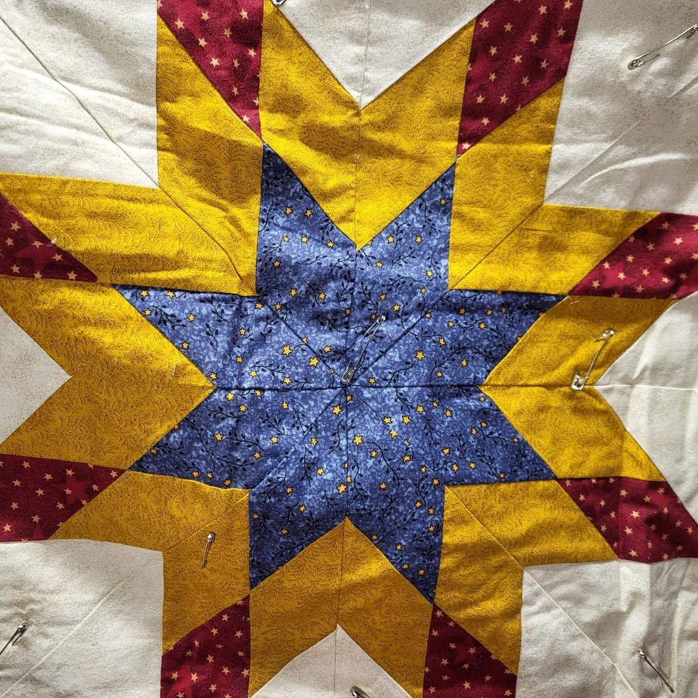 Lone Star ? Quilt Top Lap Blanket Wall Hanging
