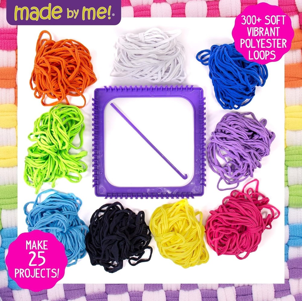 Weaving Loom Kit: 378 Rainbow Loops, Tool & Instructions - Great Gift Idea!