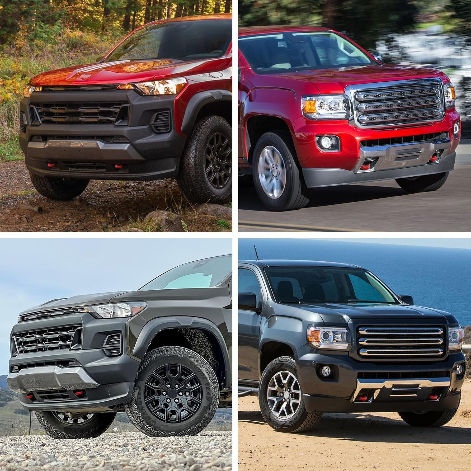 Tow Hooks Covers for Chevy Colorado Trailboss 2015-2026/GMC Canyon 2015-2022 (No