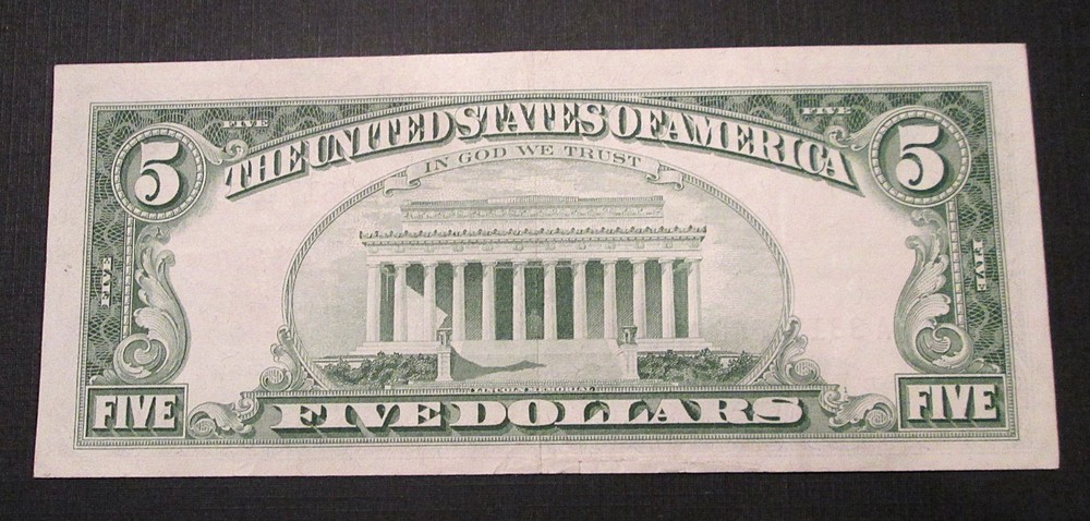 1963 $5 Dollar Red Seal Note