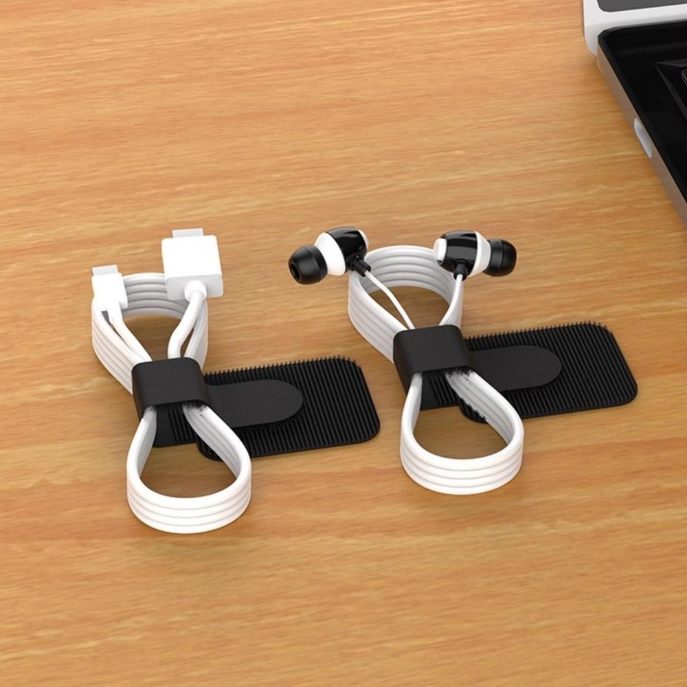 100PCS Hook Loop Cable Straps, Self Adhesive