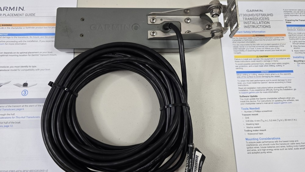 Garmin CV51M-TM Transducer – Transom Mount – Complete Set