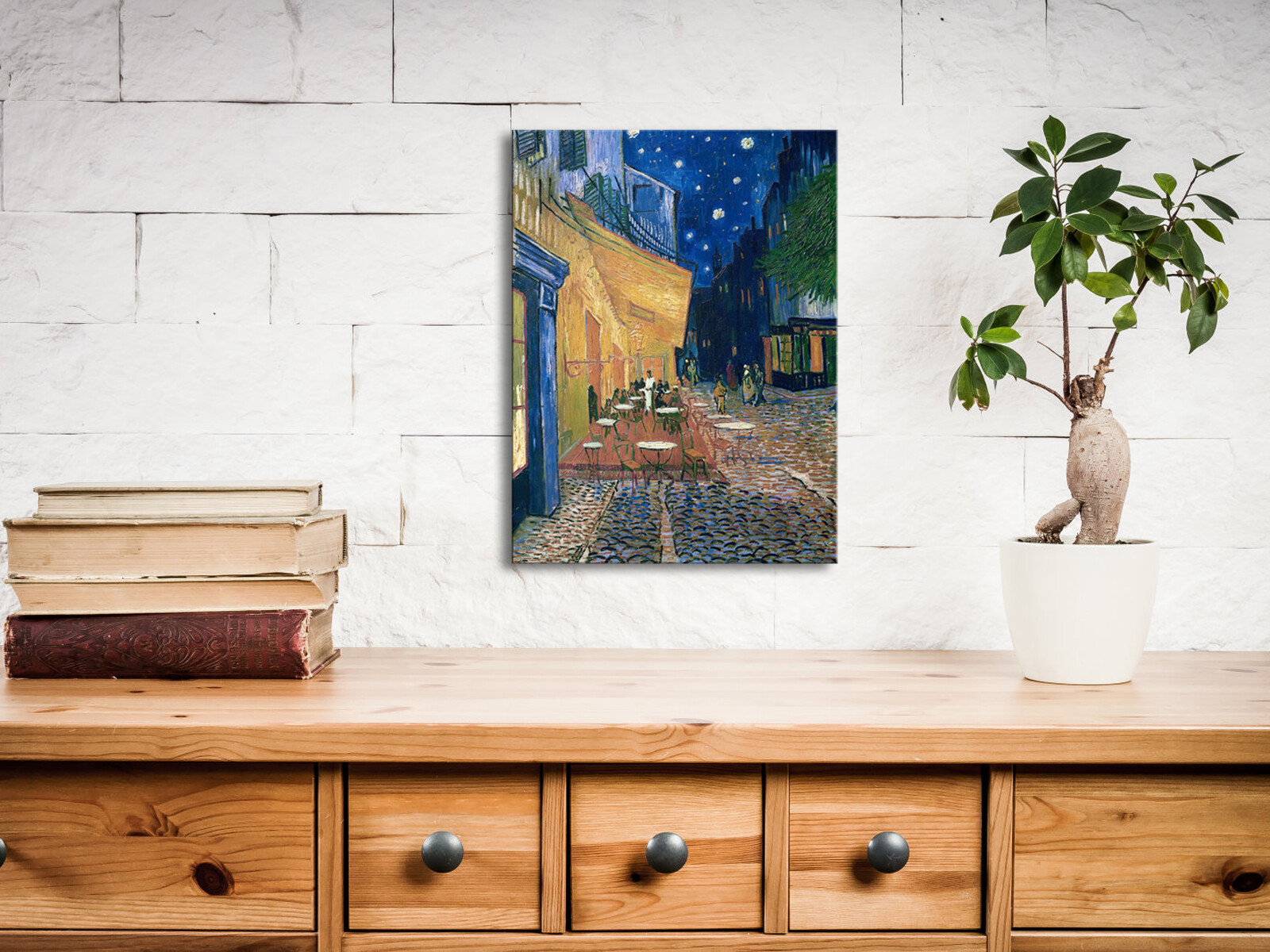 Van Gogh Painting Repro Canvas Print Wall Art Home Decor Cafe Terrace Pictures