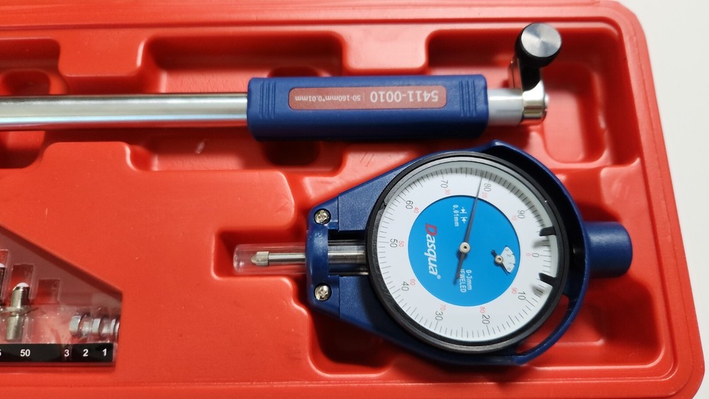 High Precision 50-160mm Ceramic-tipped Dial Indicator Bore Gauge 500mm Depth.