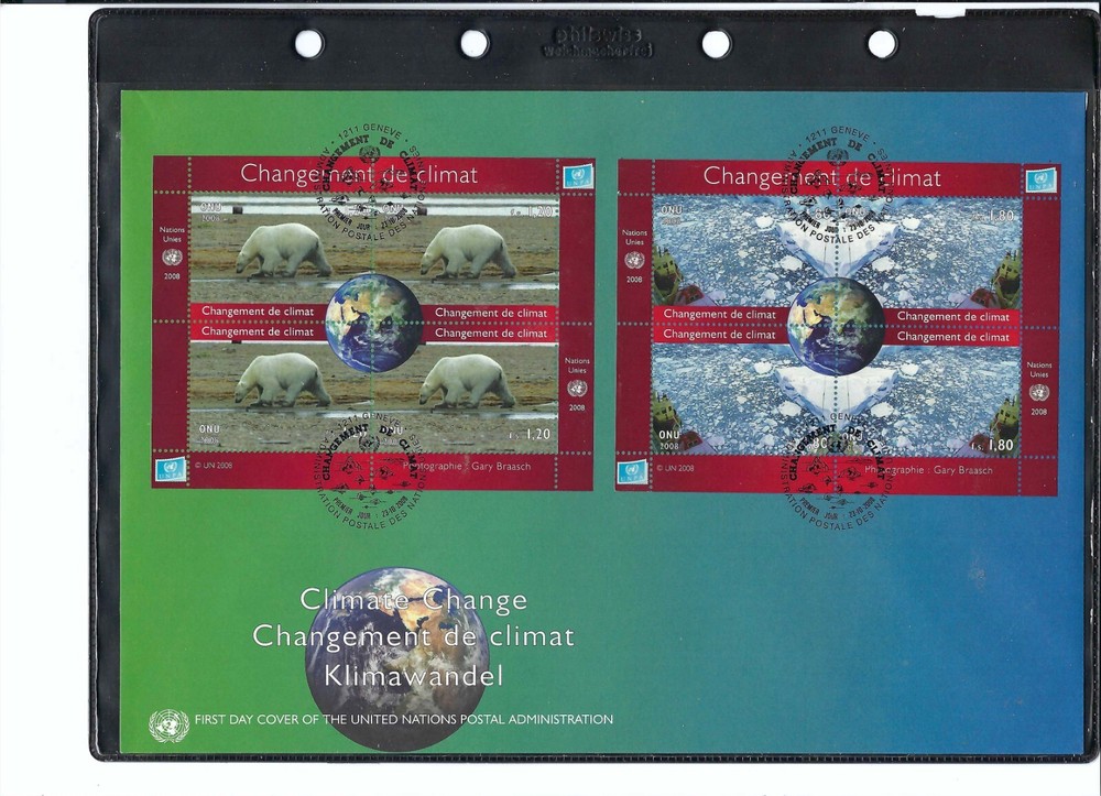 2008 Climate Change - Large FDC - All 3 Offices - UNPA Cachet