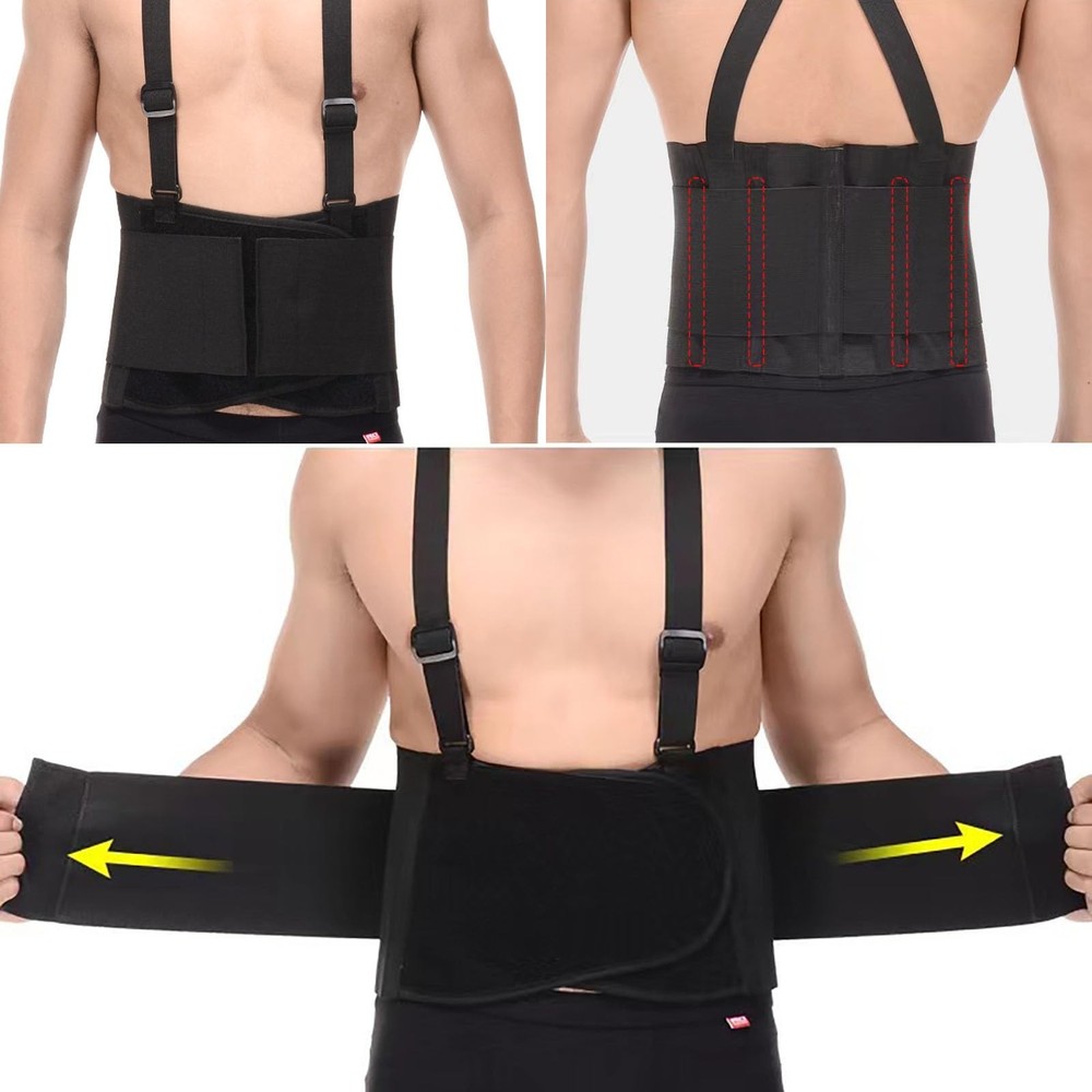 Working Lumbar Lower Back Brace Support Belt with Adjustable Straps - Back Pa...