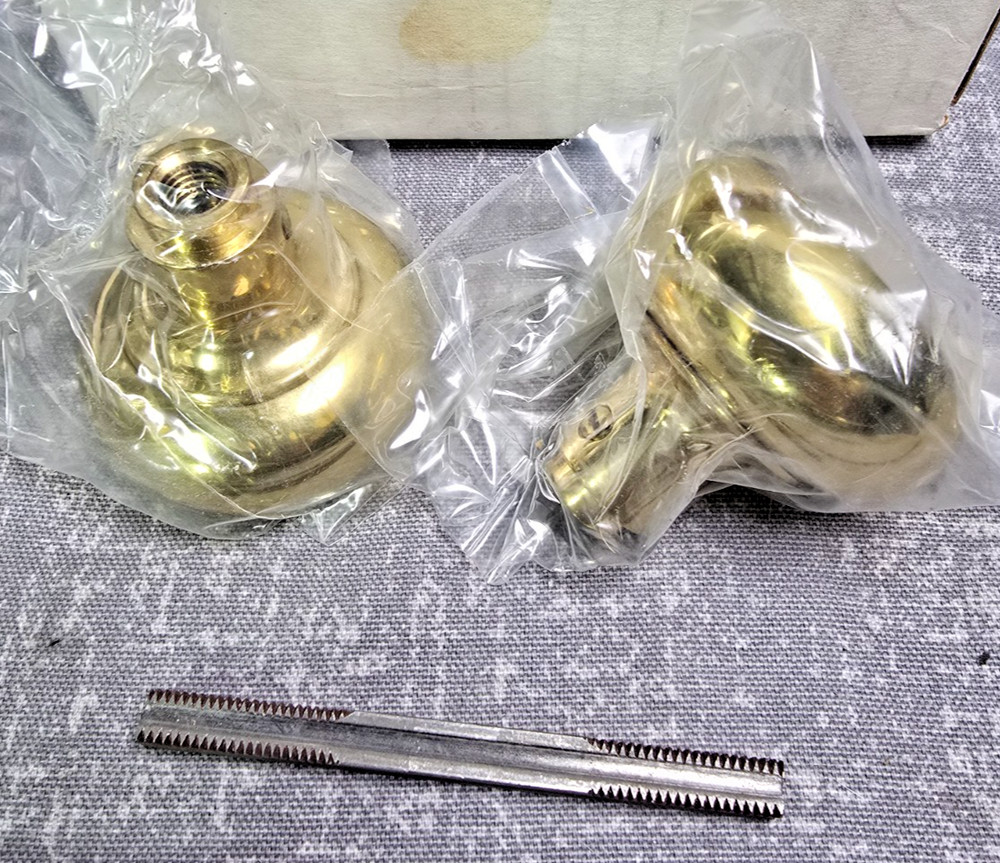 Vintage/Antique Style Solid Brass Rope Design Mortise Door Knobs New