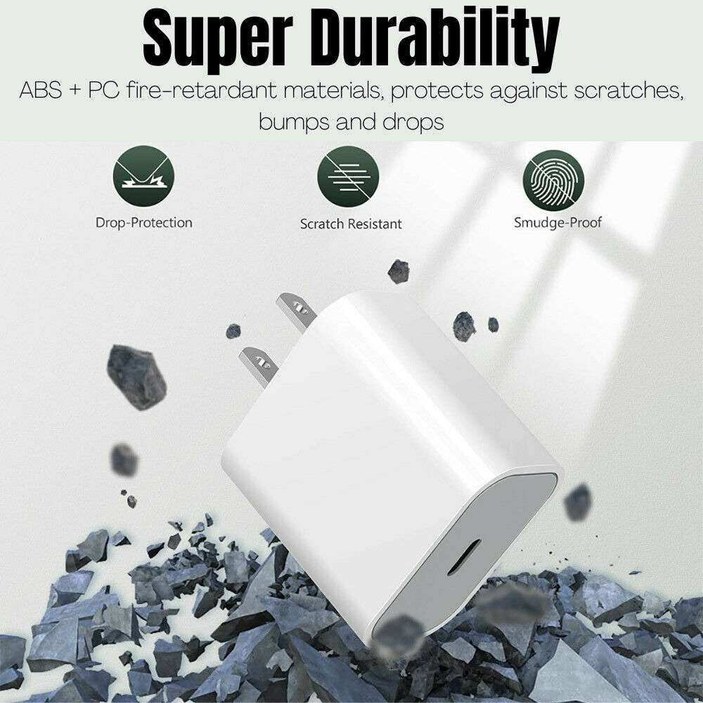 20W USB Type C Power Adapter Fast Charger Cube Block For iPhone iPad Android LG