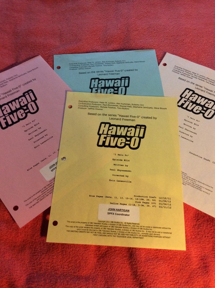 HAWAII FIVE-O ORIGINAL SCRIPT 216 SCHEDULE 2011 I HALU PU DANIEL DAE KIM
