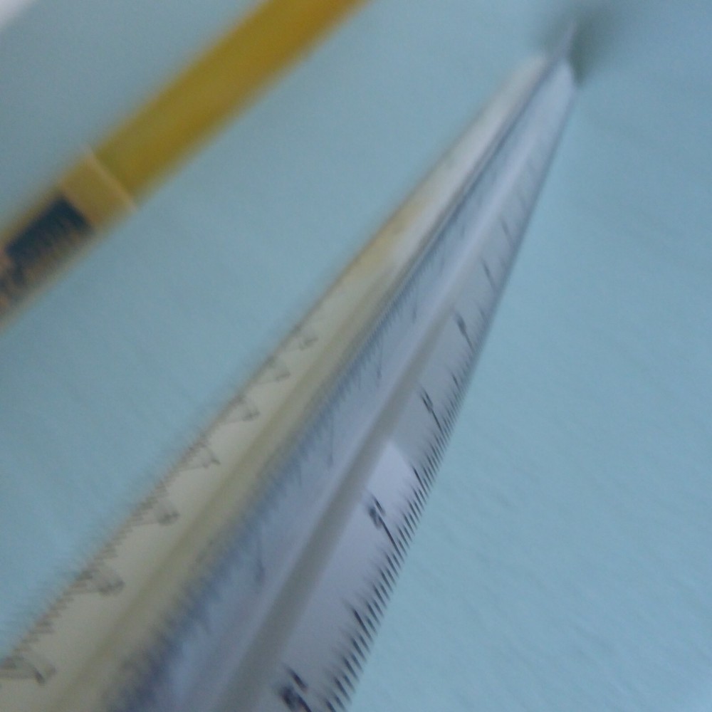 Faber Castell 153-A Architect Engineering Triangle Drafting Scale Ruler W/ Case