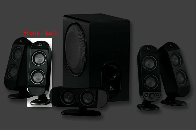 X-530 Replacement Front Left Speaker (White Cable Connector)