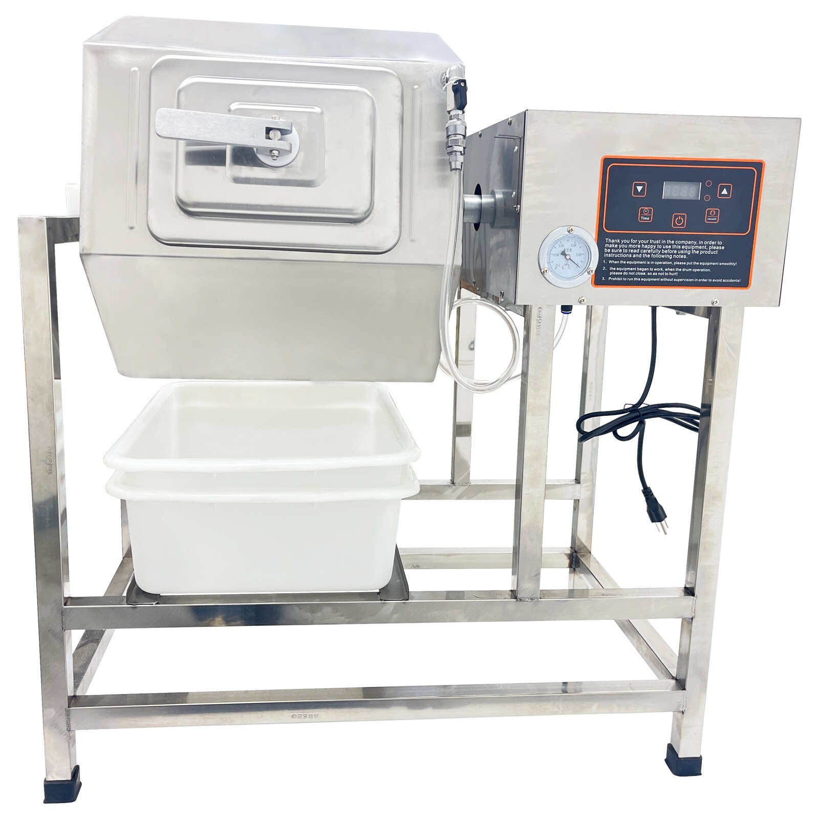 110V Vacuum Tumbler Marinator Meat Vegetable Marinating Machine 70L Food Vacuum