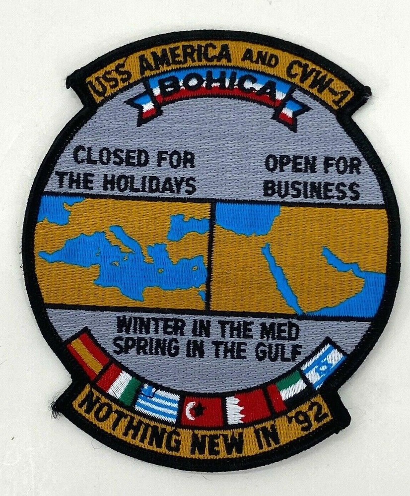 1992 USS America CV-66 & CVW-1 Deployment Patch