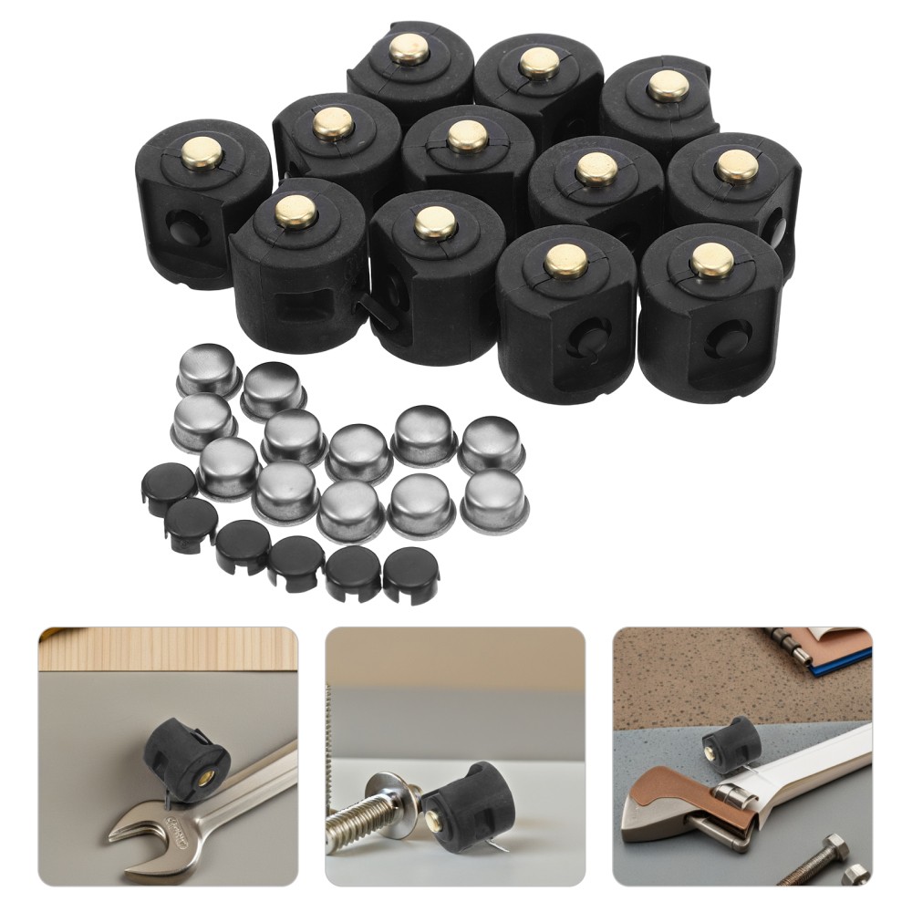 12 sets Outdoor Flashlight Button Cap Miniature Switch End Cap Waterproof Metal
