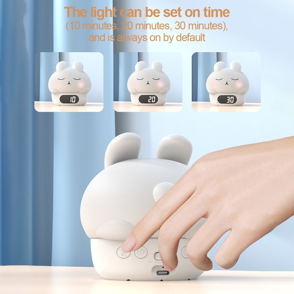 Sleek Nightlight Alarm Clock with Multi Functionality for Modern Homes