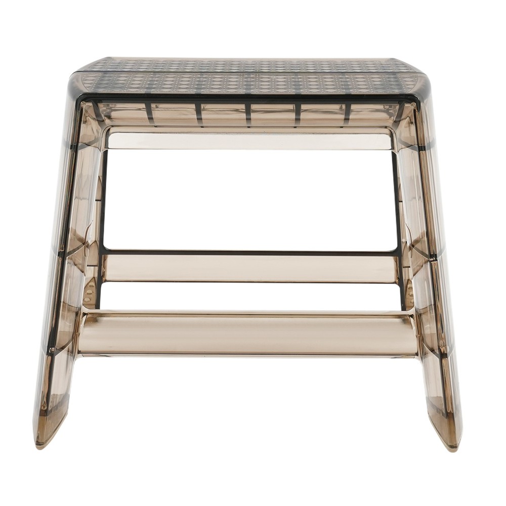 2 Step Protable Step Ladder Step Stool Clear Brown Stool For Indoor Outdoor