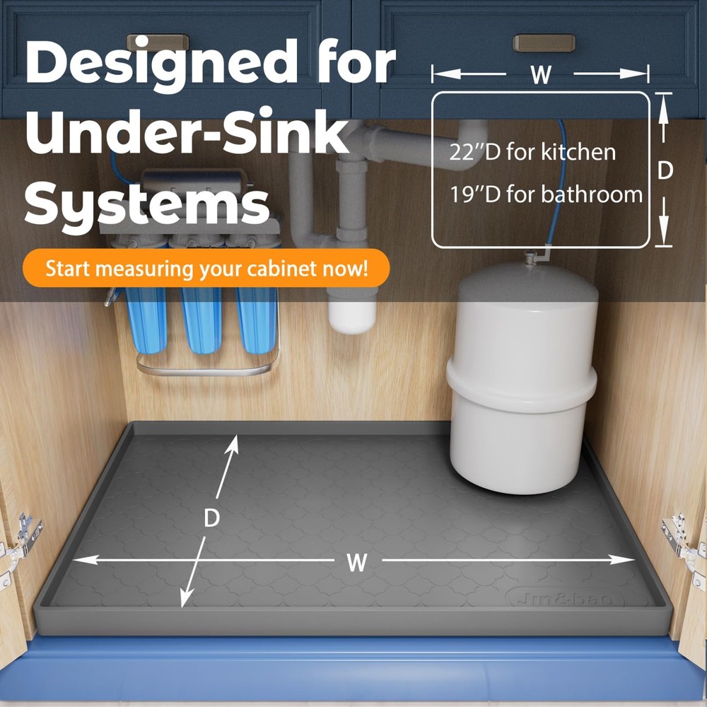 Waterproof Under Sink Mat Cabinet Protector 34x22