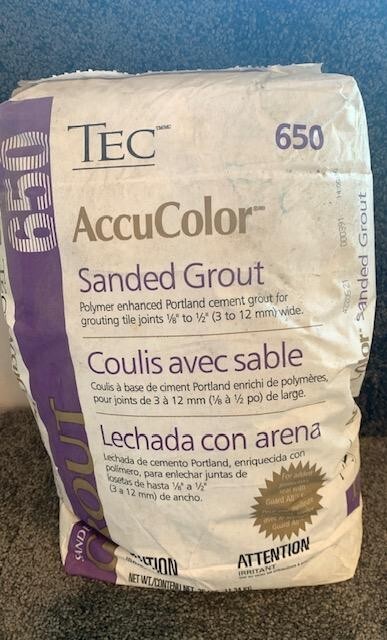 TEC AccuColor Premium Sanded Grout 650 ( #945 Light Buff) 25 lbs