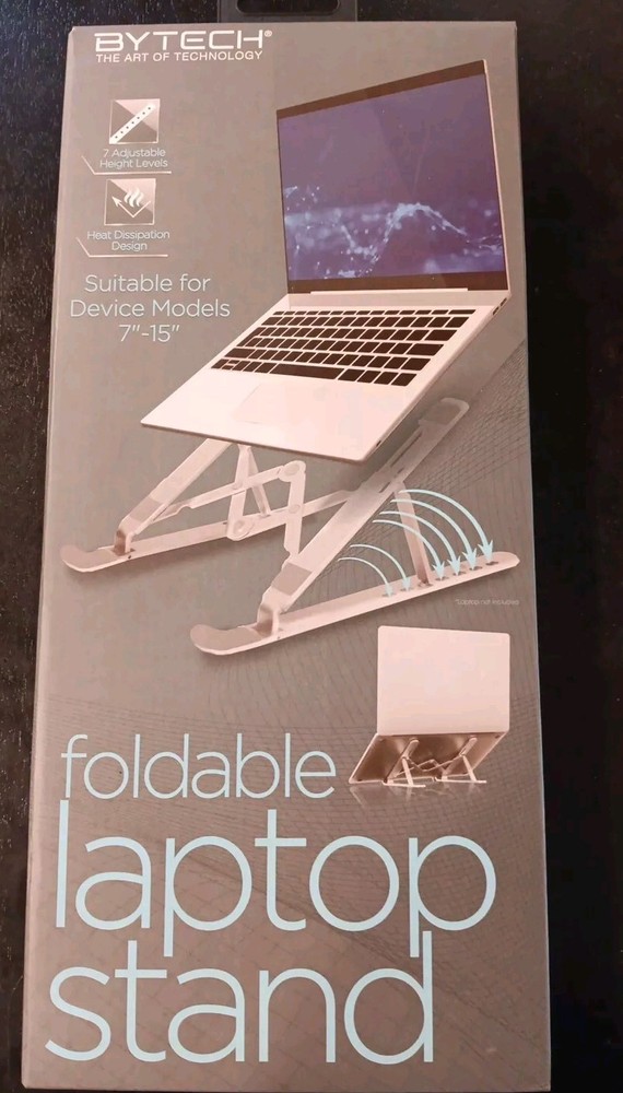 Tech Bits Universal Foldable Laptop & Tablet Stand, Laptop Stand Fits 7" -15"