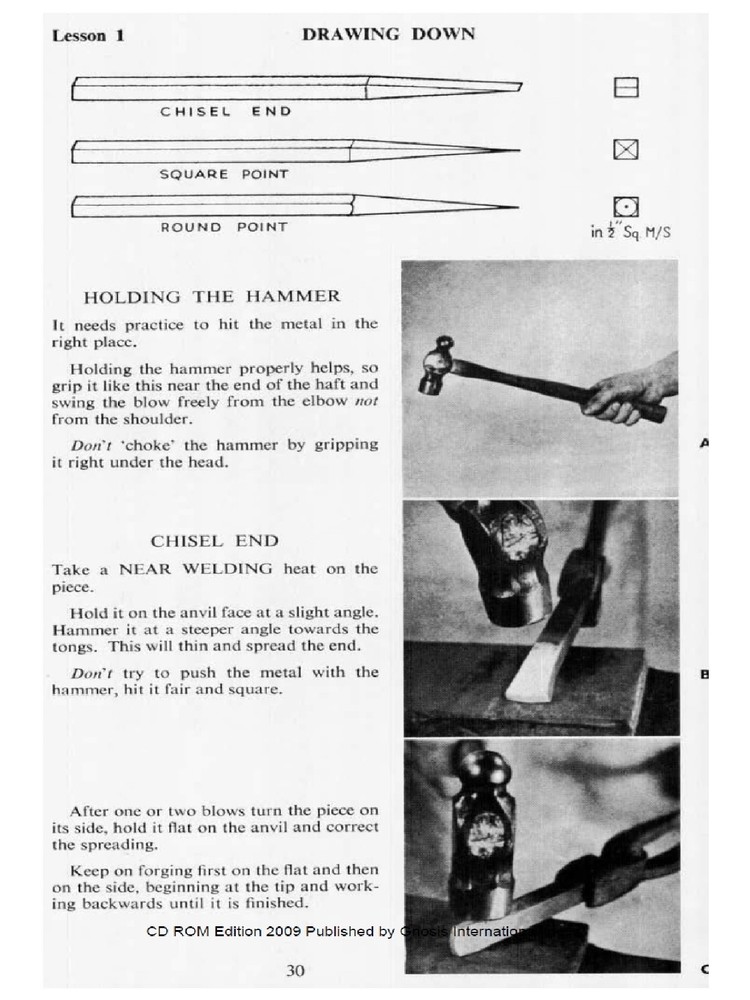 Blacksmith Craft Blacksmithing tools BASIC LESSON Plans