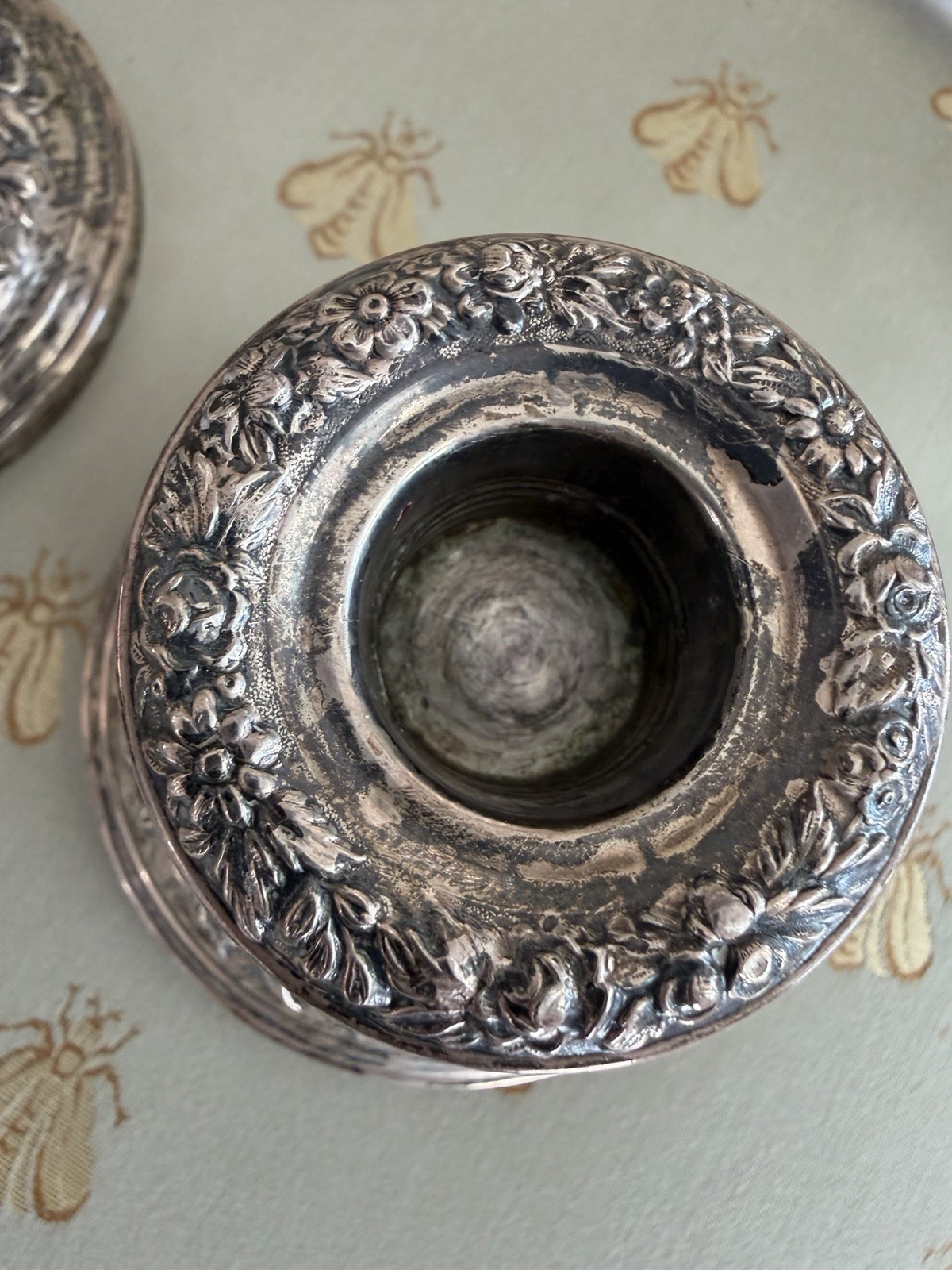 Pair of Vintage S. Kirk & Son REPOUSSE Sterling Silver Candleholders