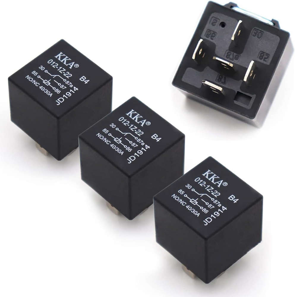 Pack-4 Car 5 Pin Socket Relay, 12V 40A Waterproof Conversion Start DC Wiring Har