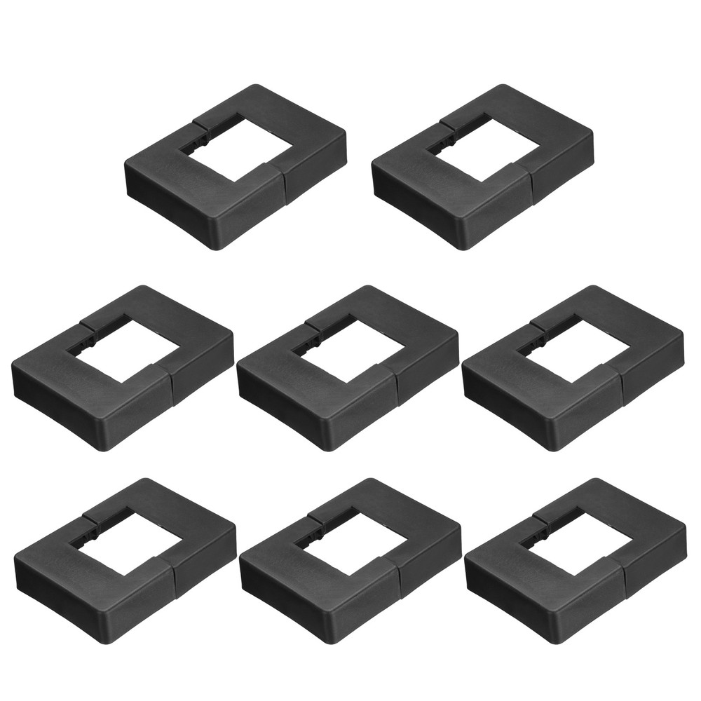 8 Pcs Fence Post Skirt, 1.8 x 1.8 Inch Rectangular Split Style Post Base Cover