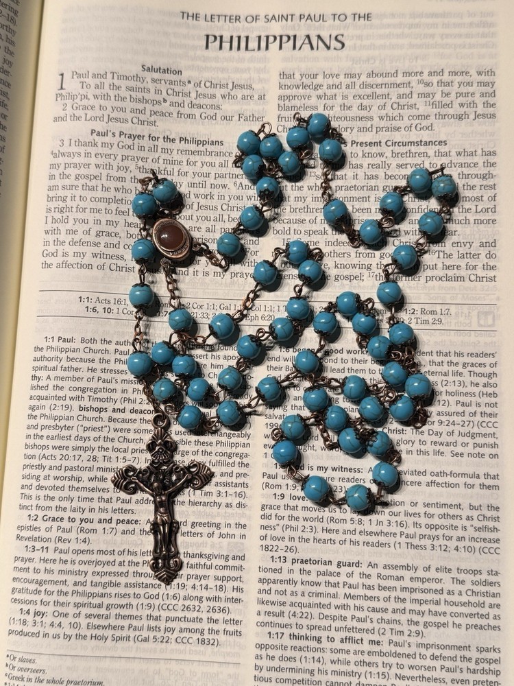 Turquoise Rosary - Catholic