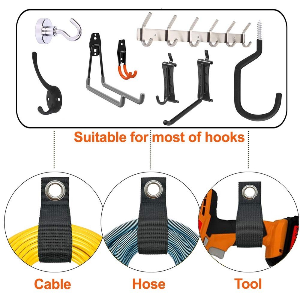 Heavy-Duty Storage Straps (Assorted 10 Pack) - Extension Cord Storage, Organizer