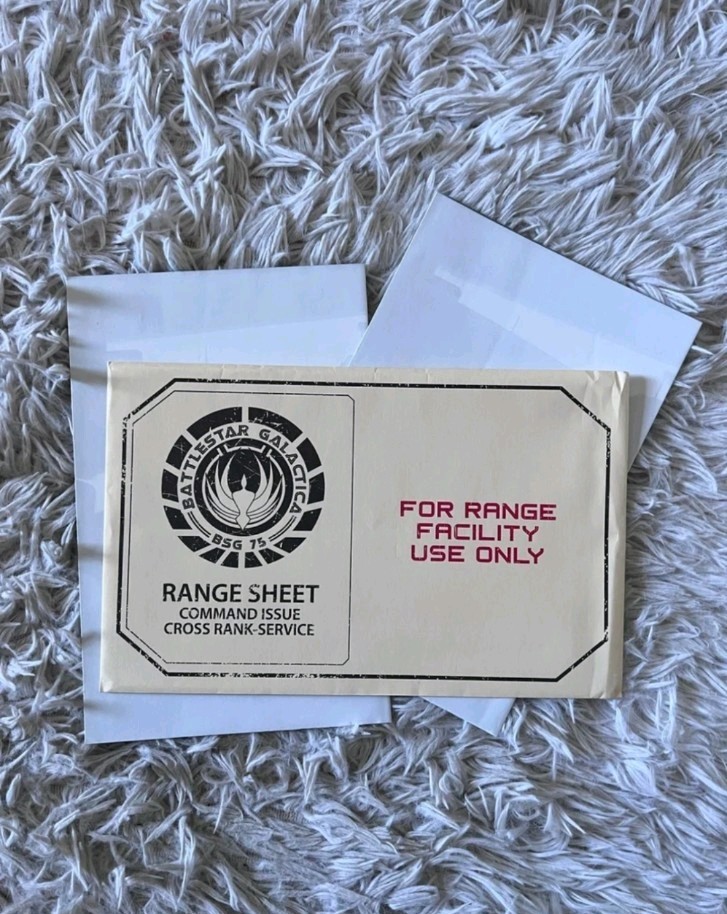 Battlestar Galactica Range Sheet Command Issue Cross Rank-Service