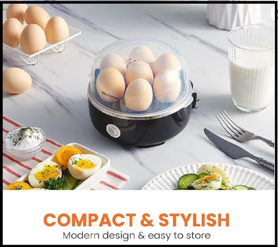 EGC115B Easy Egg Cooker Electric 7-Egg Capacity, Soft, Medium, Hard-Boiled Egg C