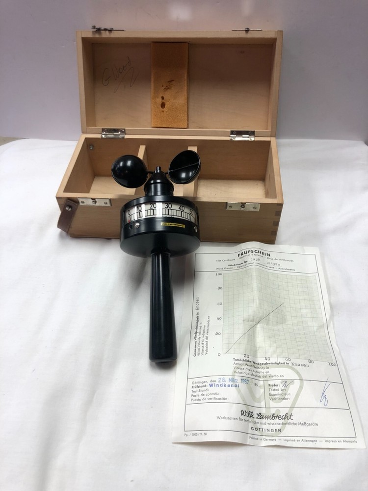 PRUFSCHEIN1962 WIND VELOCITY METER
