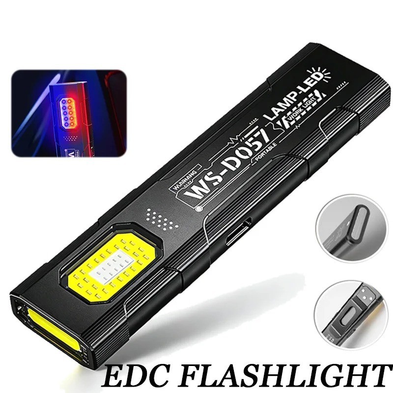 Powerful Mini LED Keychain Flashlight USB Rechargeable Waterproof EDC SOS Light