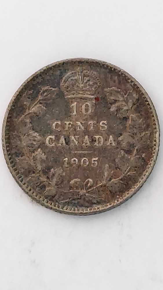 1905 Canada 10 Cent Silver,.925 Silver