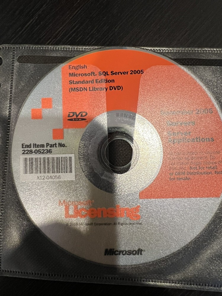 Microsoft SQL Server 2005 Standard Edition No Product Key