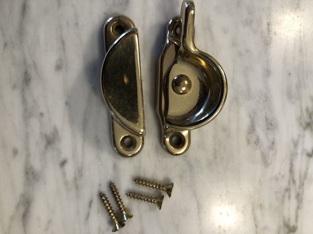 Baldwin 0451-030 Polished Brass Sash Window Locks