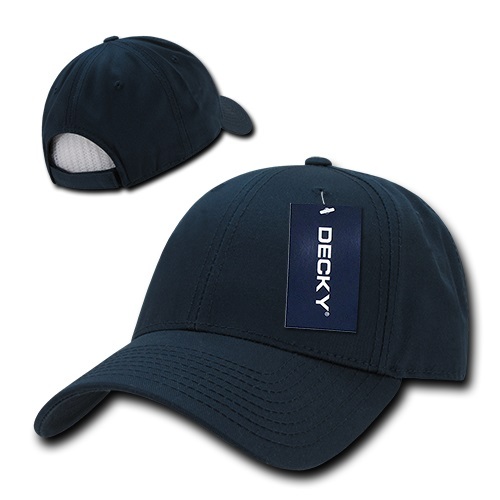 Navy Blue Cotton Plain Solid Golf Structured 6-Panel Baseball Ball Cap Hat