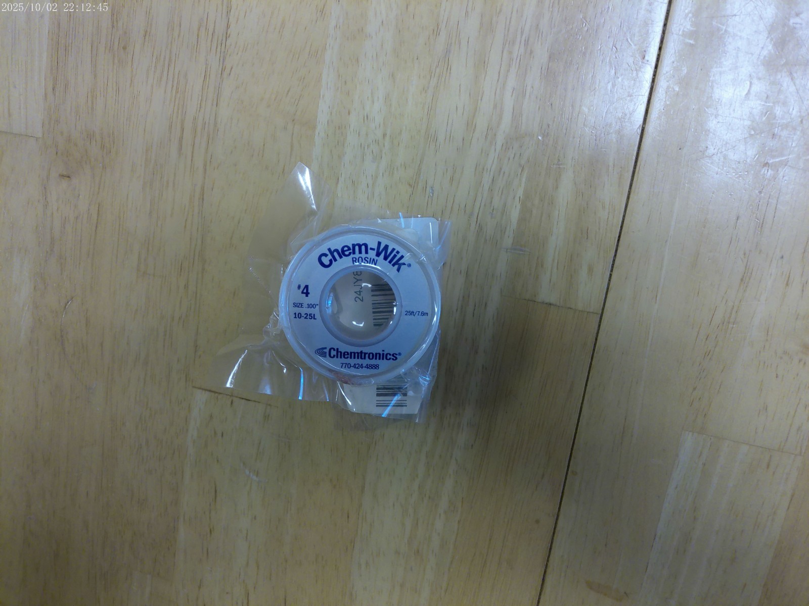 CHEMTRONICS 10-25L ROSIN DE-SOLDERING BRAID 25FT .100 SOLDER WICK