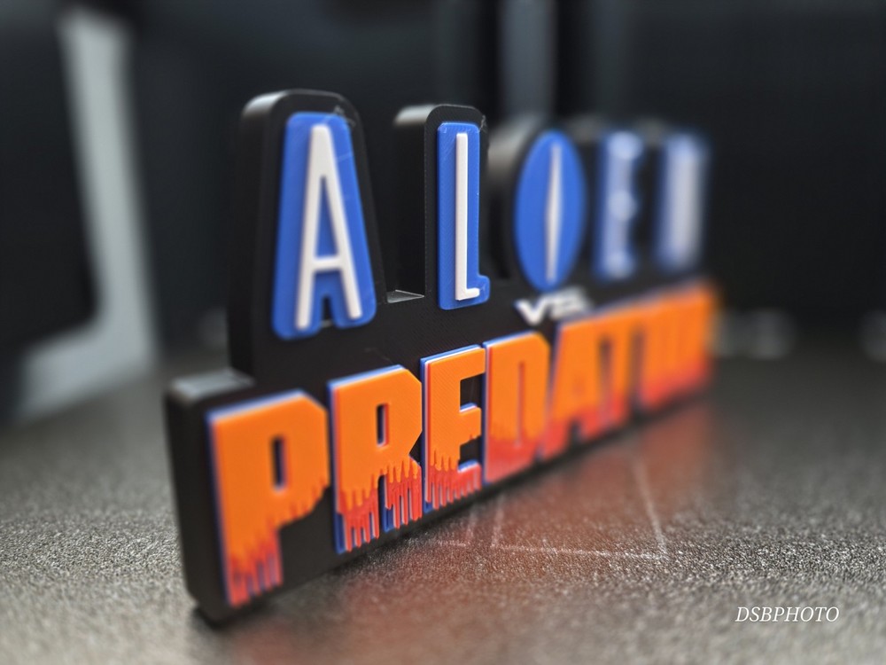 Alien vs. Predator Arcade Logo 3D Printed Display Stand