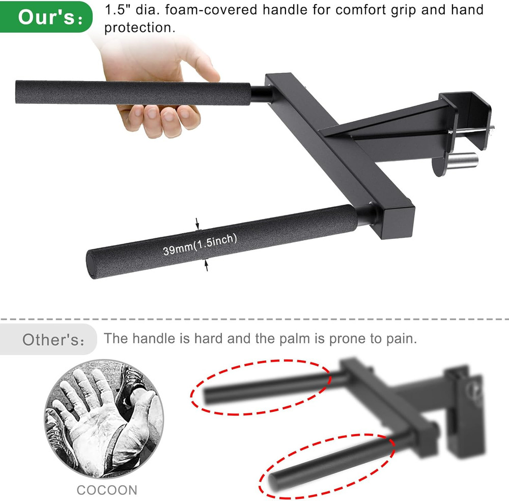 Squat Rack Attachment, Y-Shaped Dip Bar Attachment, Nordic Hamstring Curl Attach