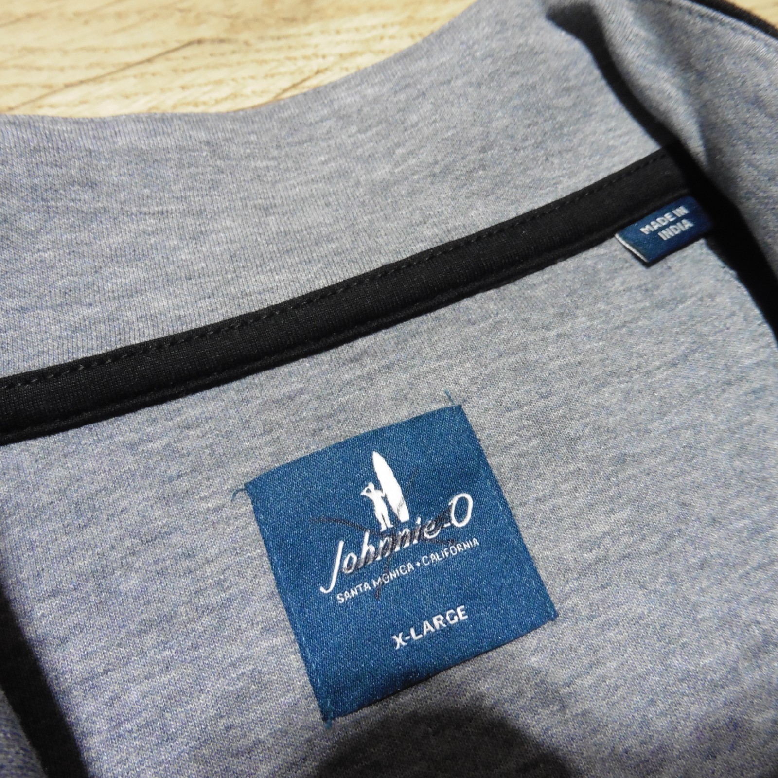 JOHNNIE-O Mens XL X-LARGE SULLY PULLOVER BLACK 1/4 ZIP SWEATSHIRT SWEATER